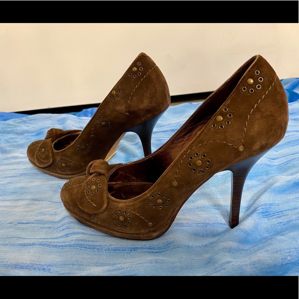 Cole Haan - Suede ribbon pattern Nike Air heels